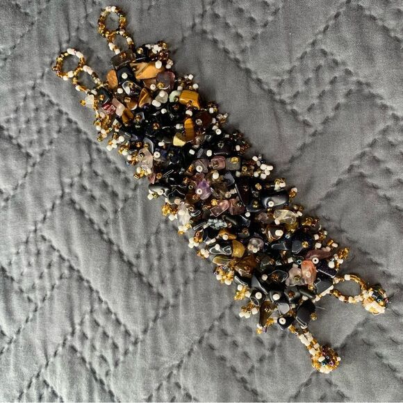 Elegant Red and Gray Women's Clutch and Bracelet - Picture 7 of 7